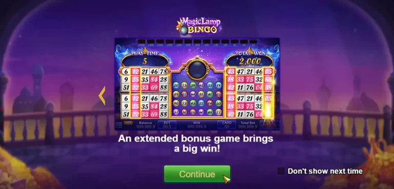 Magic Lamp Bingo Game 2